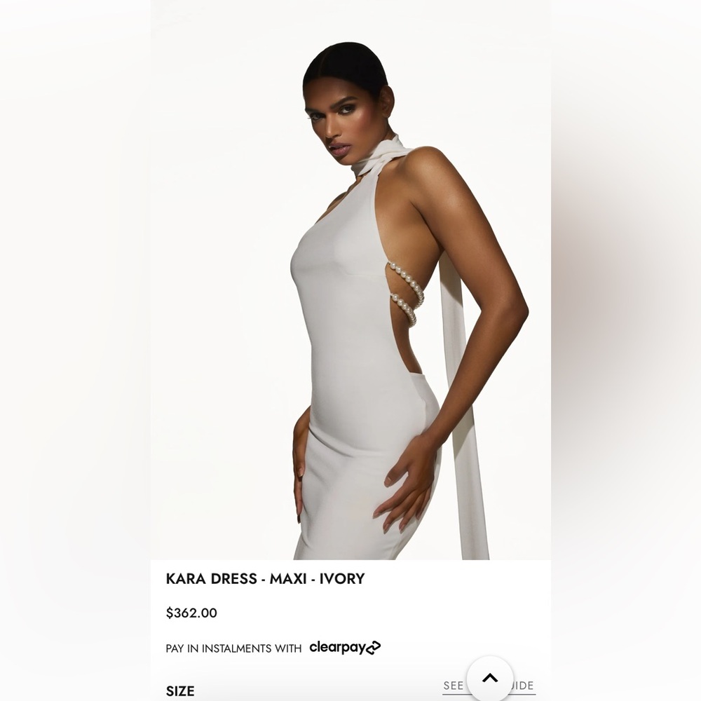 Kara Dress - Maxi Backless Ivory